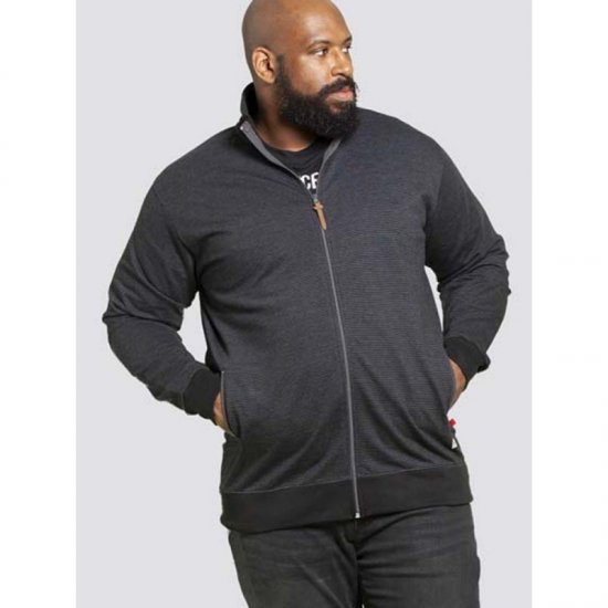 D555 Buxton Full Zip Sweatshirt Black - Sweatshirts & hoodies - Sweatshirts/Hoodies grande taille homme