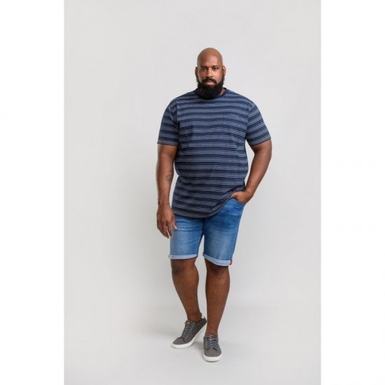 D555 Caspian T-shirt Navy - T-shirts - T-shirts Homme Grande Taille