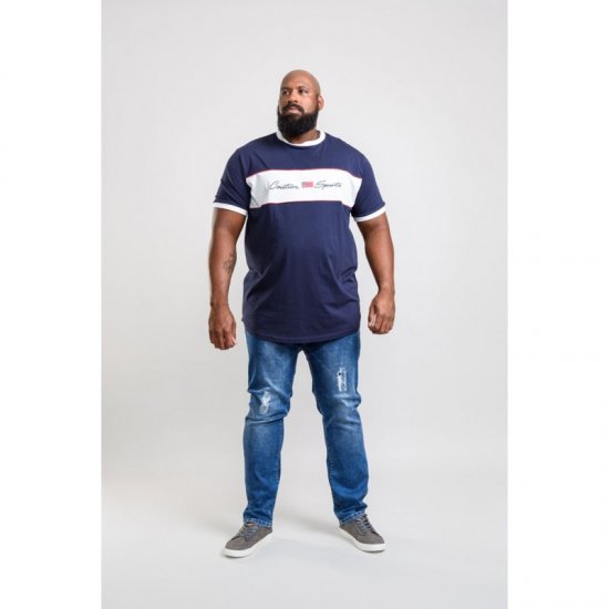 D555 Cullen T-shirt Navy - T-shirts - T-shirts Homme Grande Taille