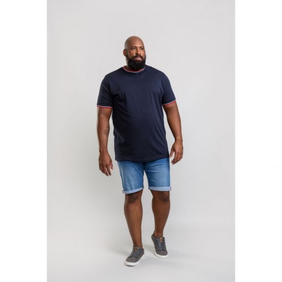 D555 Bates T-shirt Navy - T-shirts - T-shirts Homme Grande Taille