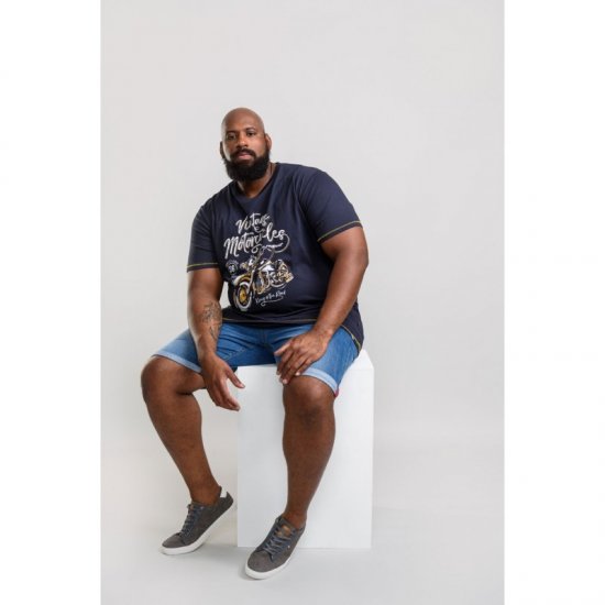 D555 Slater T-shirt Navy - T-shirts - T-shirts Homme Grande Taille