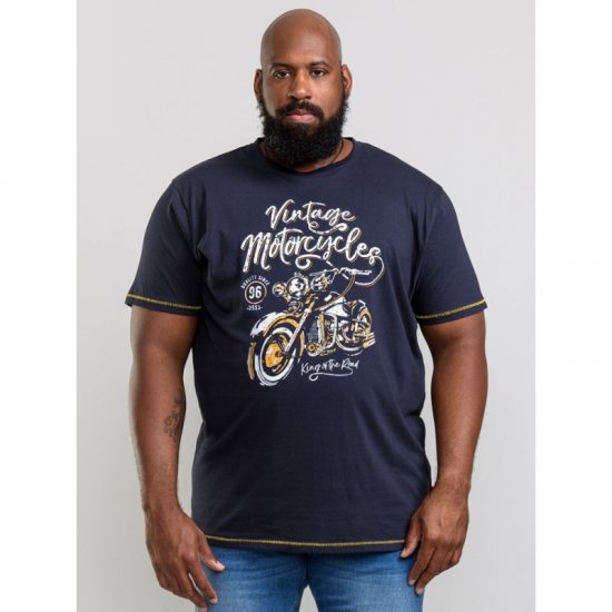 D555 Slater T-shirt Navy - T-shirts - T-shirts Homme Grande Taille
