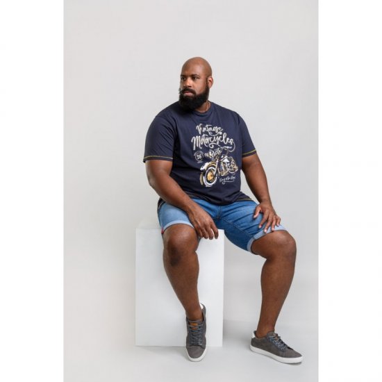 D555 Slater T-shirt Navy - T-shirts - T-shirts Homme Grande Taille