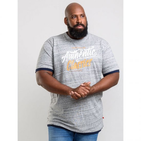 D555 Finn T-shirt Grey - T-shirts - T-shirts Homme Grande Taille