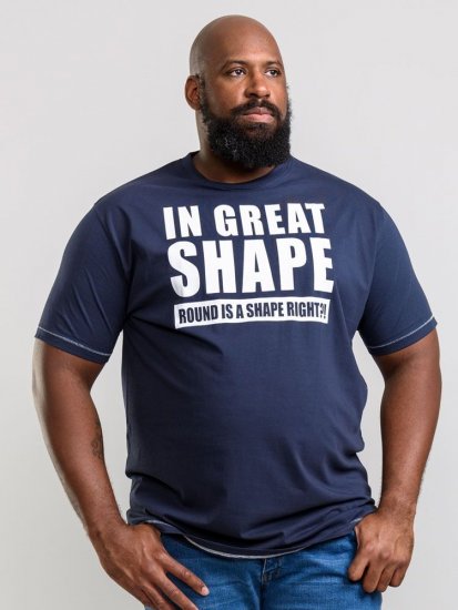 D555 Ronald T-shirt Navy - T-shirts - T-shirts Homme Grande Taille