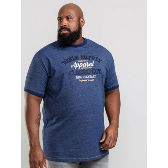 D555 Kody T-shirt Navy - T-shirts - T-shirts Homme Grande Taille
