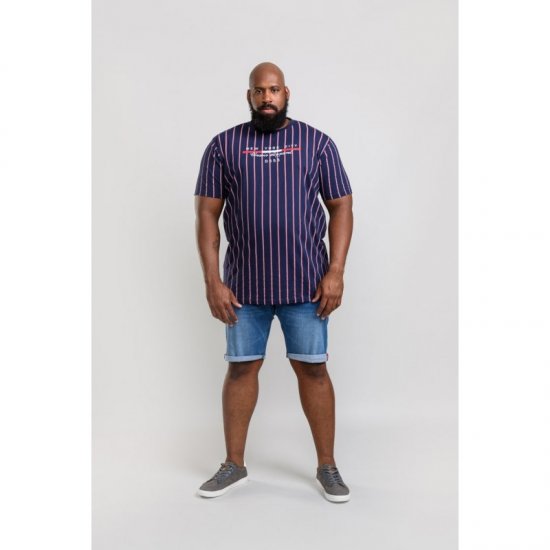 D555 Davis T-shirt Navy - T-shirts - T-shirts Homme Grande Taille