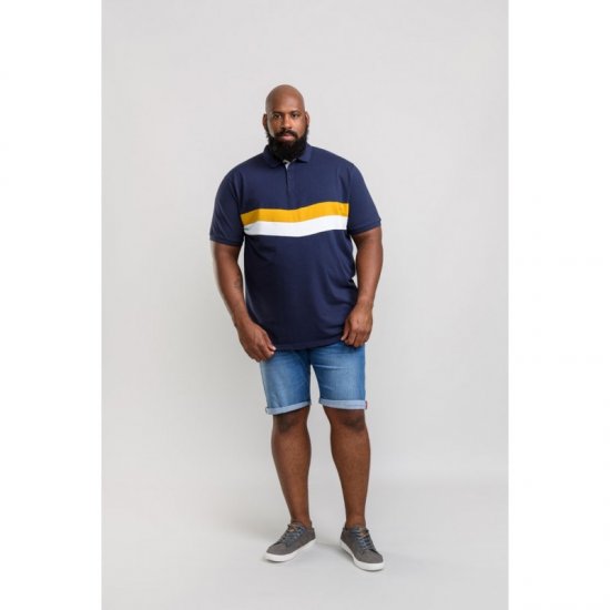 D555 Hopkins Polo Navy - Polos - Polos homme grande taille
