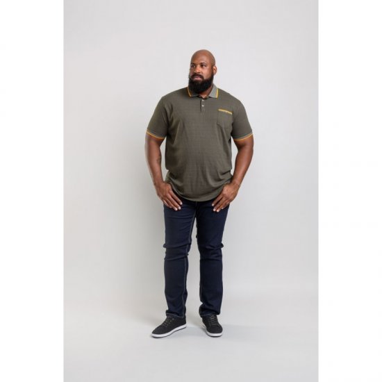 D555 Marshall Polo Khaki - Polos - Polos homme grande taille