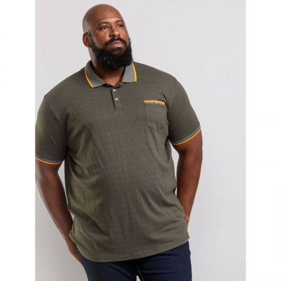 D555 Marshall Polo Khaki - Polos - Polos homme grande taille