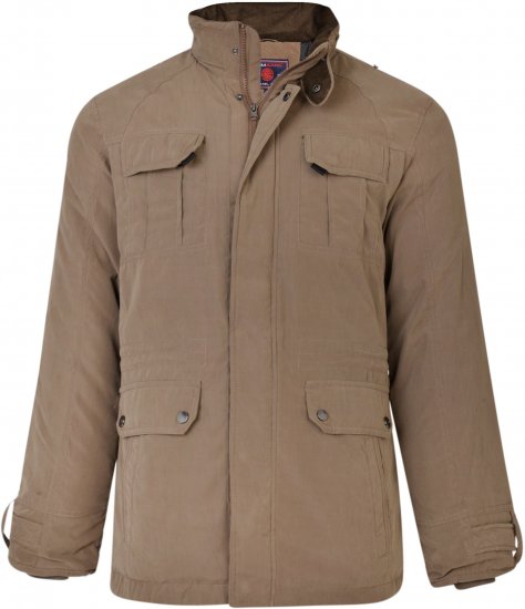 Kam Jeans KV110 Soft Touch Coat Taupe - Vestes - Vestes homme grandes tailles