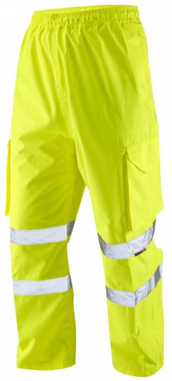 Leo Appledore Cargo Rain pants Hi-Vis Yellow - Vêtements de travail - Vêtements de travail grandes tailles