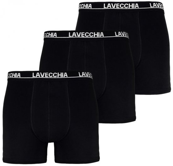 Lavecchia 1020 Boxershorts 3-pack Black - Sous-vêtements & bain - Sous-vêtements Grande Taille