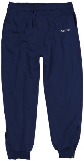 Lavecchia 2018 Sweatpants with Zippered Cuff Navy - Pantalons/shorts de survêtement - Survêtement/jogging grandes tailles