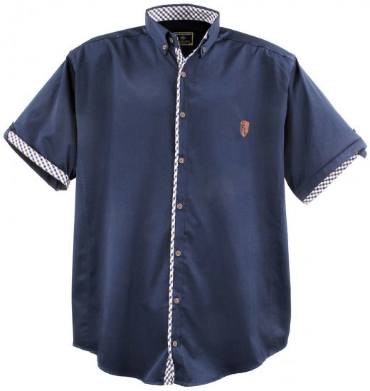 Lavecchia 9003A Short sleeve Shirt Navy - Chemises - Chemises Grandes Tailles Hommes