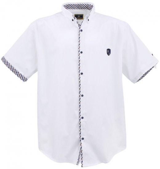 Lavecchia 9003A Short sleeve Shirt White - Chemises - Chemises Grandes Tailles Hommes