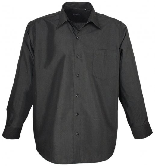 Lavecchia Classic Long Sleeve Shirt Black - Chemises - Chemises Grandes Tailles Hommes