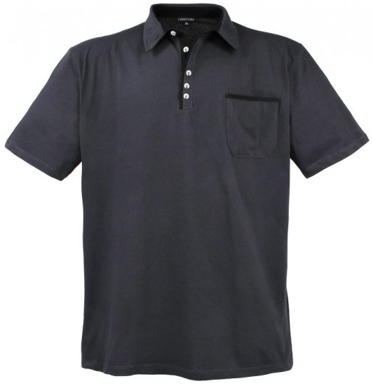 Lavecchia 1701 Jersey Poloshirt Charcoal - Polos - Polos homme grande taille