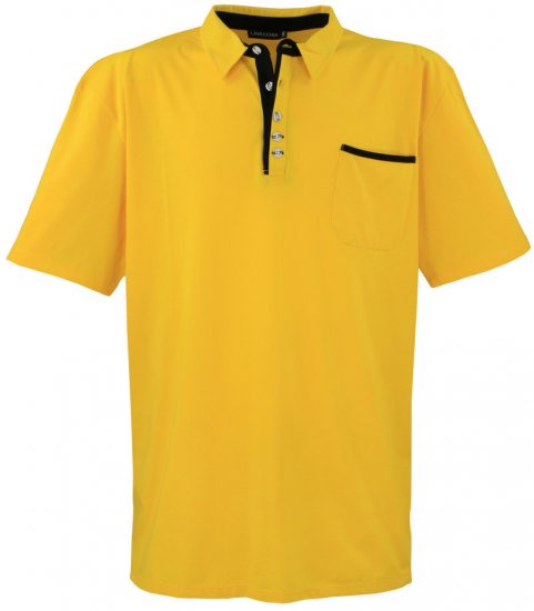 Lavecchia 1701 Jersey Poloshirt Yellow - Polos - Polos homme grande taille