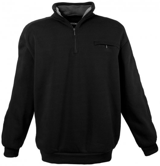 Lavecchia 2100 Half-zip Sweatshirt Black - Sweatshirts & hoodies - Sweatshirts/Hoodies grande taille homme