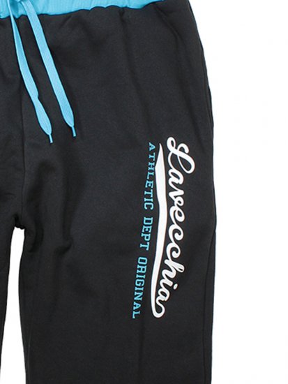 Lavecchia 2017 Sweatshorts Black/Turquoise - Pantalons/shorts de survêtement - Survêtement/jogging grandes tailles