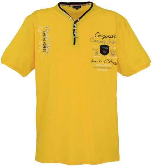 Lavecchia 2042 Printed T-shirt Yellow - T-shirts - T-shirts Homme Grande Taille