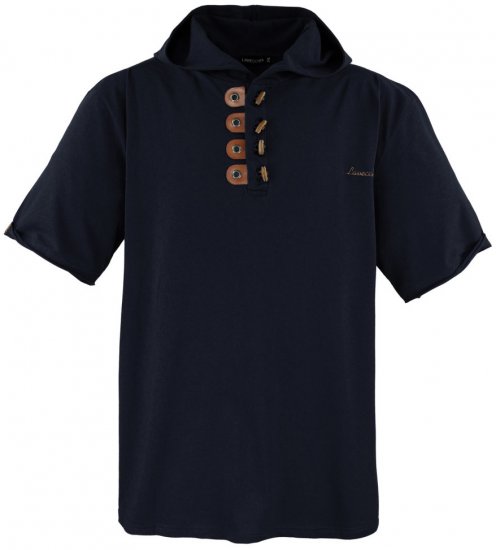 Lavecchia 609 T-shirt with Hoodie Black - T-shirts - T-shirts Homme Grande Taille