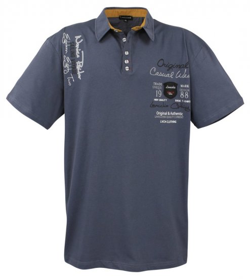 Lavecchia 610 T-shirt à col Anthracite - Polos - Polos homme grande taille