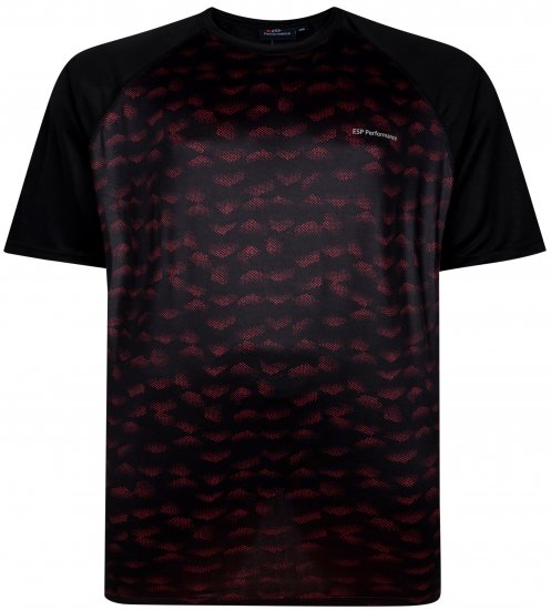 Espionage LW157 Performance T-shirt Black/Red - Sport & outdoor - Vêtements de sport grande taille 