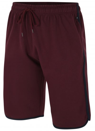 Kam Jeans 3312 Jersey Gym Shorts Burgundy - Pantalons/shorts de survêtement - Survêtement/jogging grandes tailles