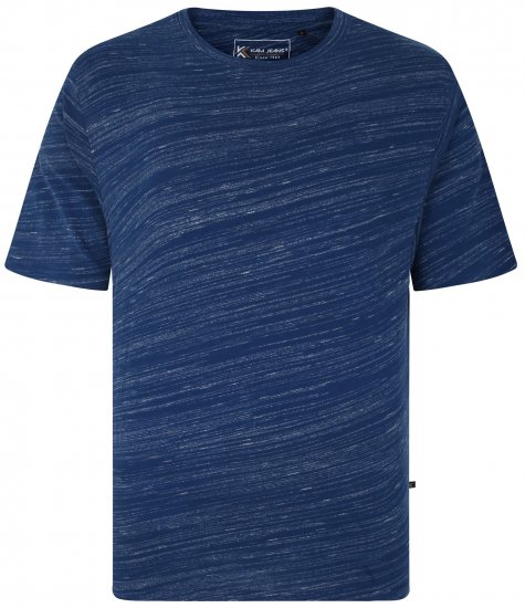 Kam Jeans 5738 Injected Marl Crew Neck T-Shirt Dark Blue - T-shirts - T-shirts Homme Grande Taille