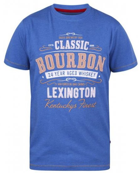 D555 Macmillan Bourbon Whiskey Crew Neck T-Shirt Blue - T-shirts - T-shirts Homme Grande Taille