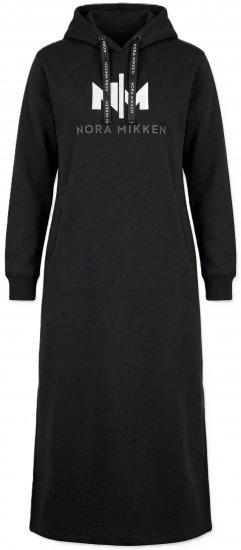 Nora Mikken MARI Maxi Hoodie Dress Black - Sweatshirts & hoodies - 