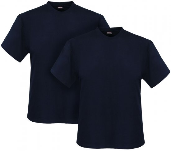 Adamo Marlon Comfort fit 2-pack T-shirt Navy - T-shirts - T-shirts Homme Grande Taille