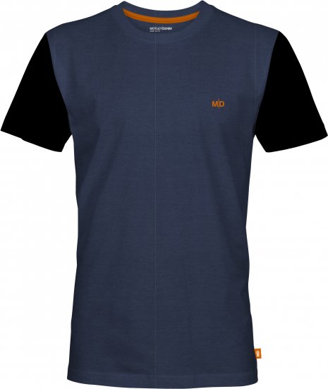 Motley Denim Granada Black Short Sleeved T-Shirt Dark Indigo - T-shirts - T-shirts Homme Grande Taille