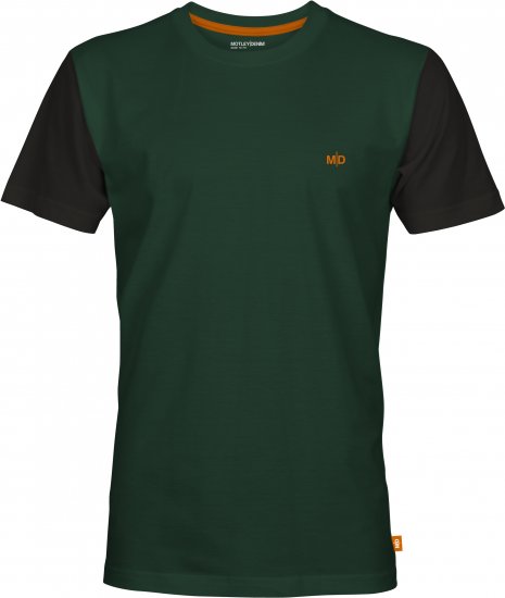Motley Denim Granada Black Short Sleeved T-Shirt Racing Green - T-shirts - T-shirts Homme Grande Taille