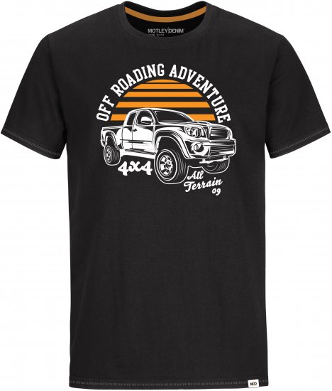 Motley Denim Meltham T-shirt Black - T-shirts - T-shirts Homme Grande Taille