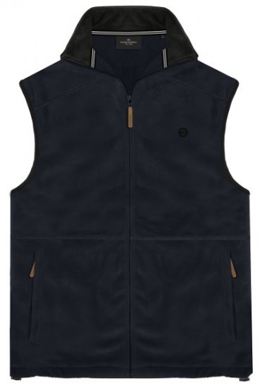 Double Outfitters MFT-7089 Sleeveless Fleece Vest Navy - Vestes - Vestes homme grandes tailles
