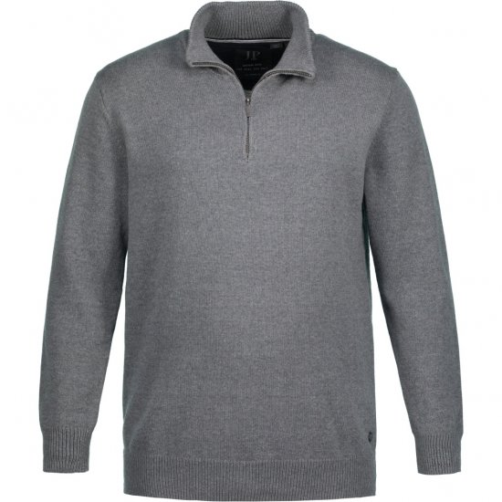 JP1880 Sweater Quarter Zipper Grey - Sweatshirts & Hoodies - Sweatshirts/Hoodies grande taille homme