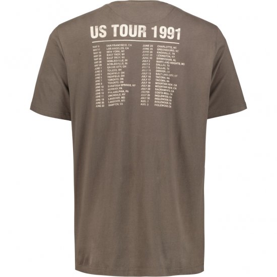 JP1880 T-Shirt Skull Print Guns N Roses Khaki - T-shirts - T-shirts Homme Grande Taille