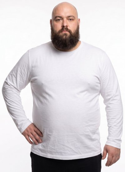 20 Nodi Carbino T-shirt manches longues Blanc - Vêtements d'entraînement - Tenues de sport homme grande taille