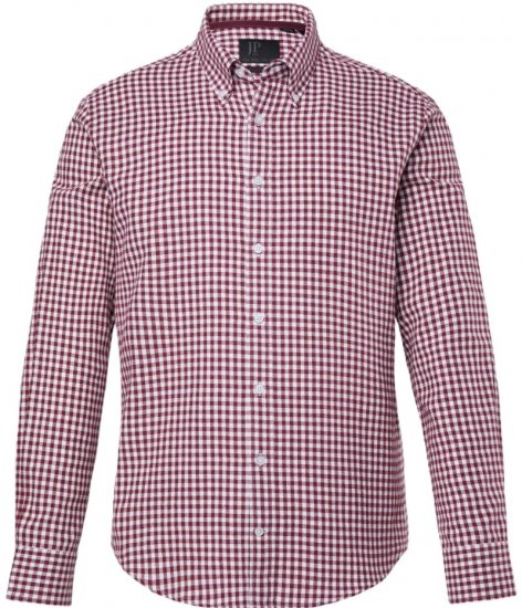 JP1880 Checked Flannel Shirt Long Sleeve Light Red Tall - VÊTEMENTS HOMME MT-6XLT - Vêtements Tall Homme