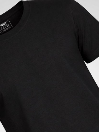 D555 Smartly T-shirt col rond Noir lot de 5 - T-shirts - T-shirts Homme Grande Taille