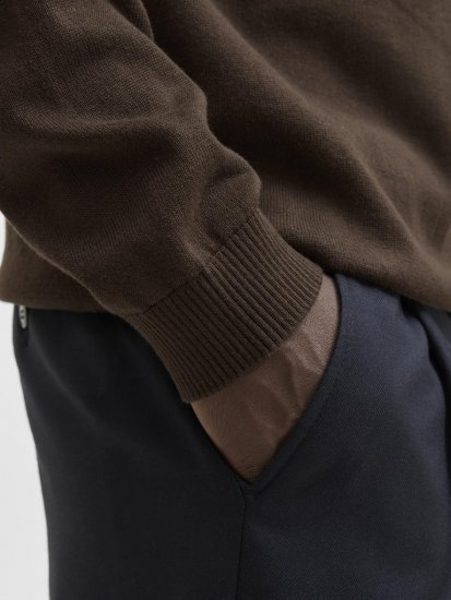 Jack & Jones BASIC Knitted Sweater Brown - Sweatshirts & hoodies - Sweatshirts/Hoodies grande taille homme