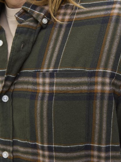 Jack & Jones Classic Flannel Long Sleeve Shirt Green - Chemises - Chemises Grandes Tailles Hommes