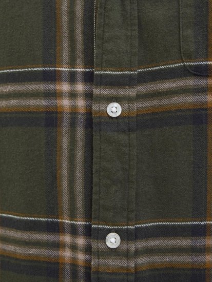 Jack & Jones Classic Flannel Long Sleeve Shirt Green - Chemises - Chemises Grandes Tailles Hommes