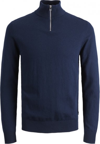 Jack & Jones Emil Knitted Pullover Blue - Sweatshirts & hoodies - Sweatshirts/Hoodies grande taille homme