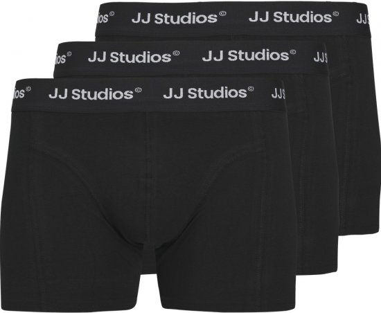 Jack & Jones Soho Solid Trunks 3-Pack Black - Sous-vêtements & bain - Sous-vêtements Grande Taille