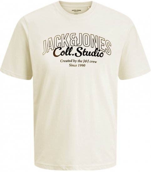 Jack & Jones Makoto T-Shirt Antique White - T-shirts - T-shirts Homme Grande Taille