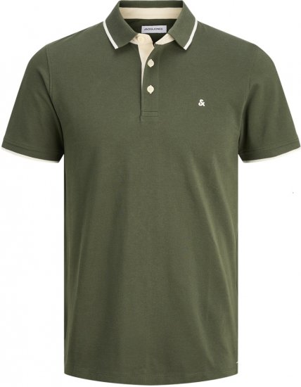 Jack & Jones Paulos Polo Short Sleeve Green - Polos - Polos homme grande taille
